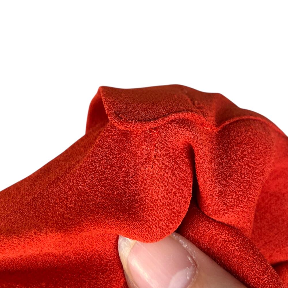 Stella McCartney Archival 2007 Burnt Orange Silk Chiffon Bell Sleeve Tunic Top S - Picture 11 of 11